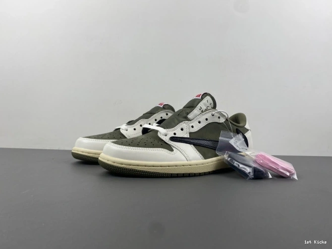 AIR OLIVE 1 OG DM7866-200 LOW X TRAVIS MEDIUM JORDAN SCOTT 0705